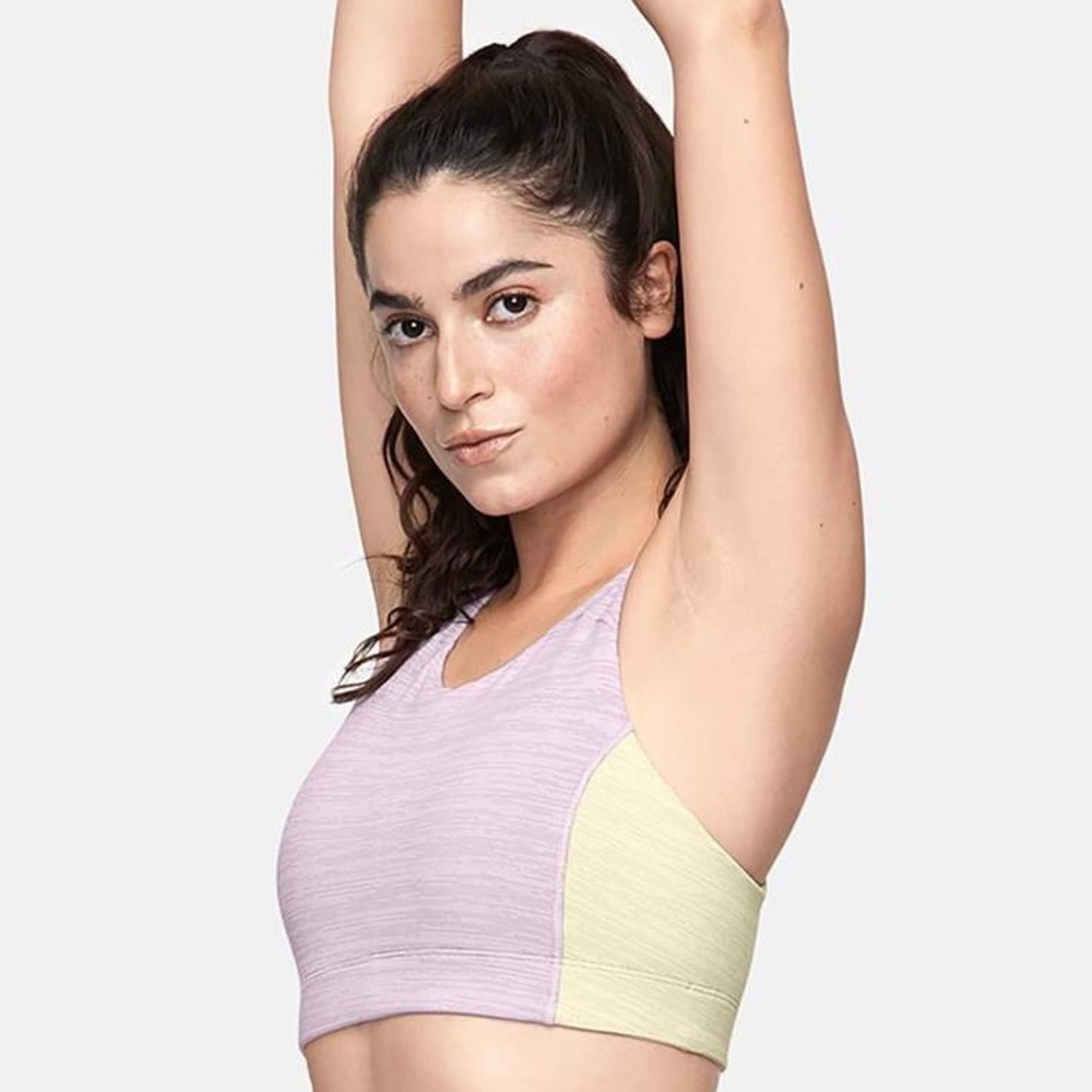 Outdoor voices key bra in bloom/honeysuckle